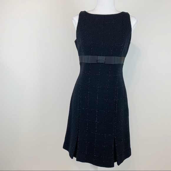 INC sleeveless metallic pleated bow tweet dress - Picture 1 of 11